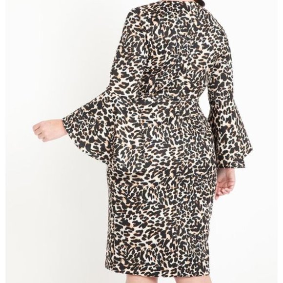 Eloquii Flare Sleeve Scuba Dress - Picture 3 of 4